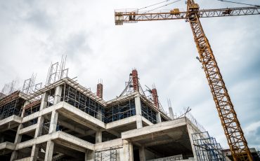 building construction crane stock image