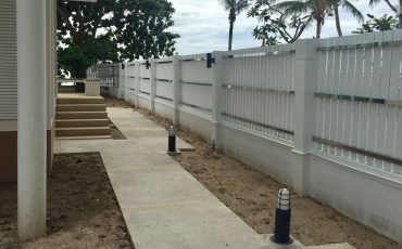 fence house stock image