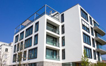 apartment block stock image