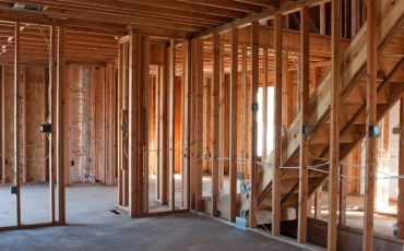 residential home construction stock image