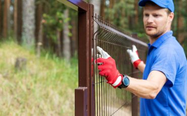 fence safety stock image