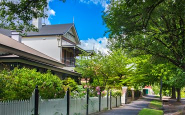 house in orange nsw stock image fence