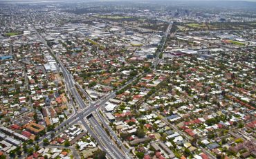 housing adelaide aerial stock image