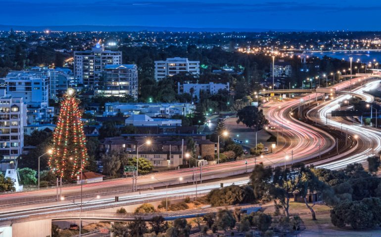 western australia road stock image