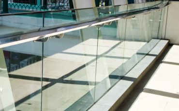 fencing glass apartment stock image